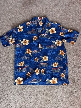 Vintage Hawaiian motorcycle shirt